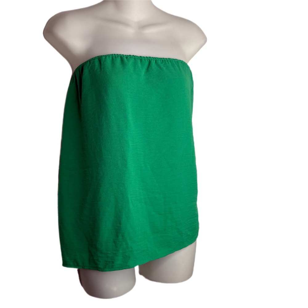Summer Lovin Kelly Green Strapless Top 2X